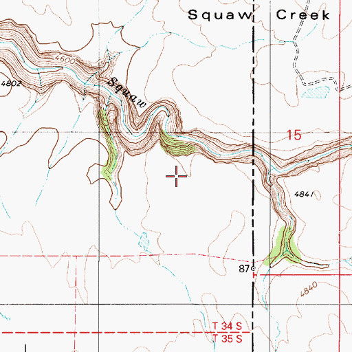 Topographic Map of Dutcher Creek, ID