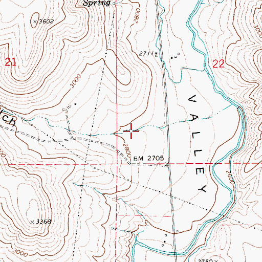 Topographic Map of Dyes Gulch, ID
