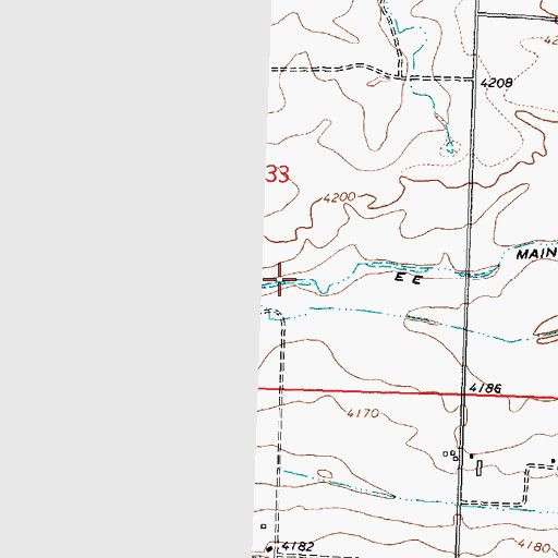 Topographic Map of E E Main Drain, ID