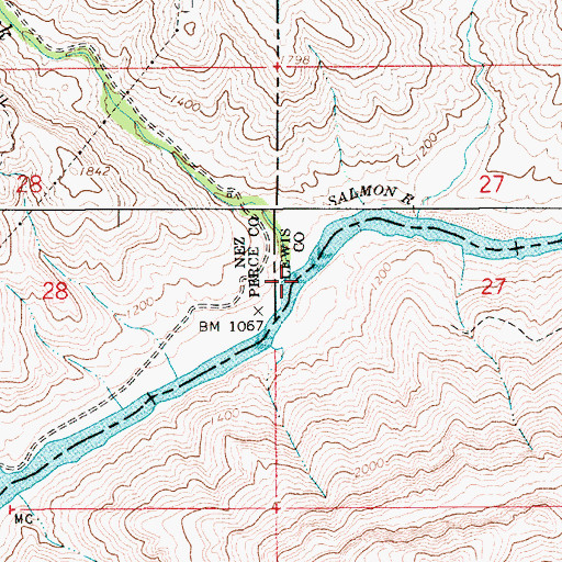 Topographic Map of Eagle Creek, ID
