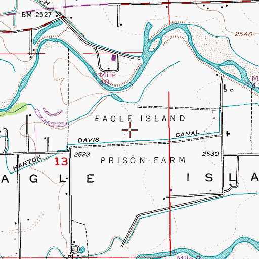 Topographic Map of Eagle Island Prison Farm, ID