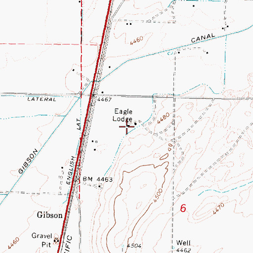 Topographic Map of Eagle Lodge, ID