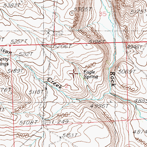 Topographic Map of Eagle Spring, ID