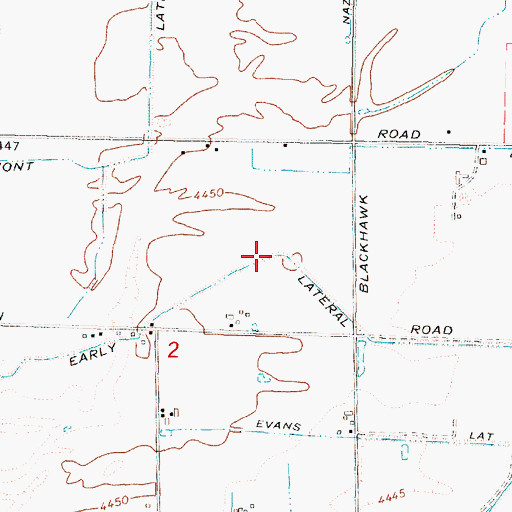 Topographic Map of Early Lateral, ID