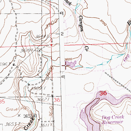 Topographic Map of East Black Canyon Creek, ID
