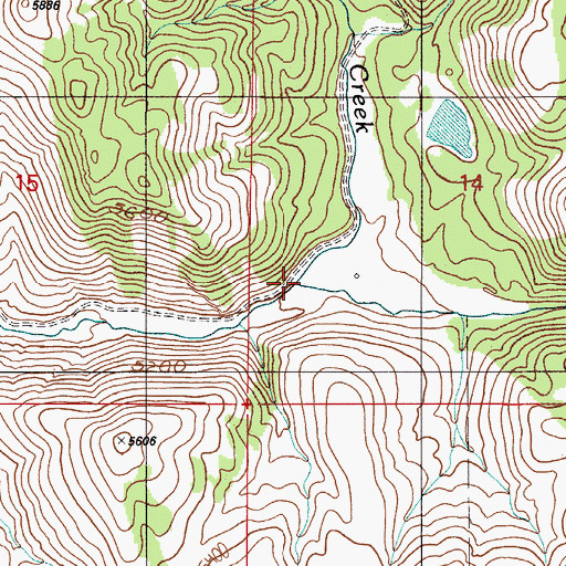 Topographic Map of East Creek, ID