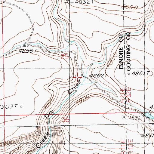 Topographic Map of East Dempsey Creek, ID