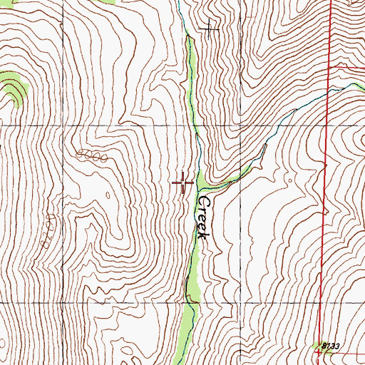 Topographic Map of East Fork Boone Creek, ID