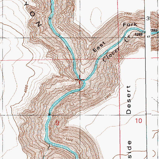 Topographic Map of Clover Creek, ID