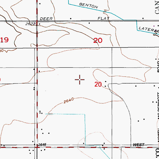 Topographic Map of East Fork Golden Gulch Drain, ID
