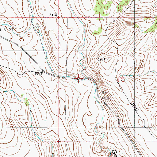 Topographic Map of East Fork Goose Creek, ID