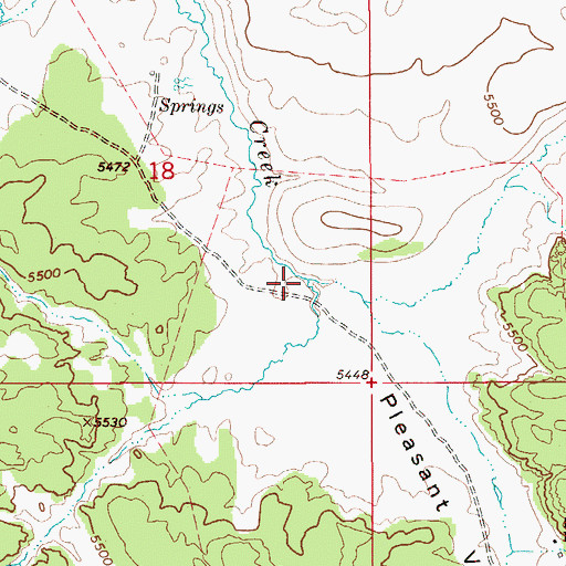 Topographic Map of East Fork Pleasant Valley Creek, ID