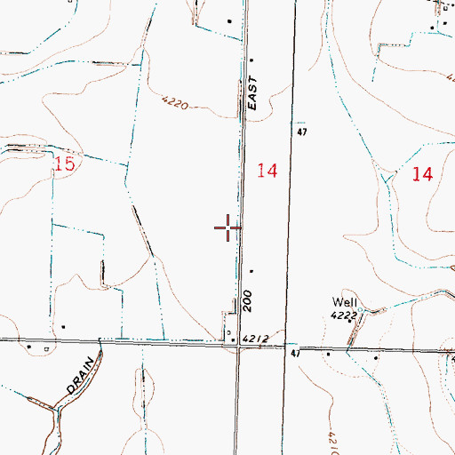 Topographic Map of East Main Drain, ID