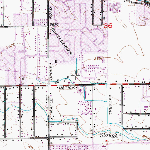 Topographic Map of Echelberger Lateral, ID