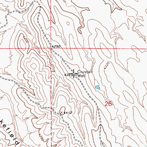Topographic Map of Crystal Well, AZ
