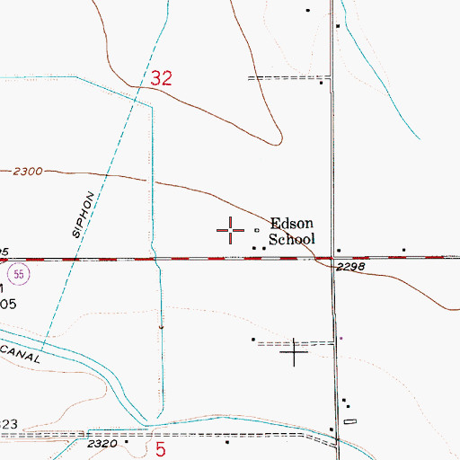 Topographic Map of Edson School, ID