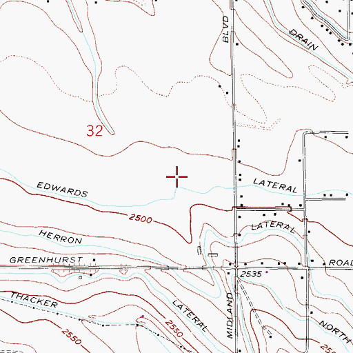 Topographic Map of Edwards Lateral, ID