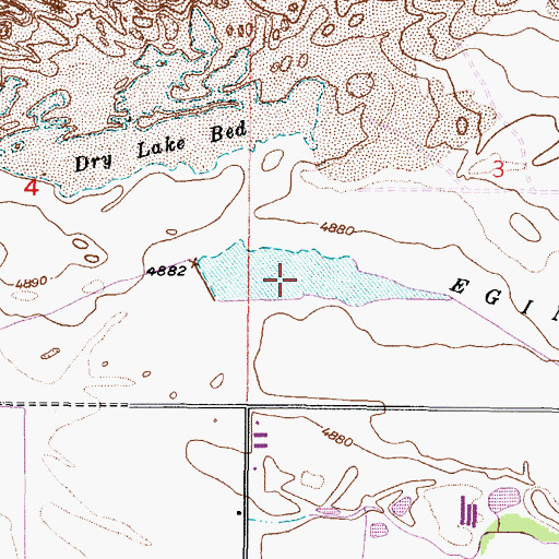 Topographic Map of Egin Lakes, ID
