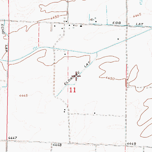 Topographic Map of Eldridge Lateral, ID