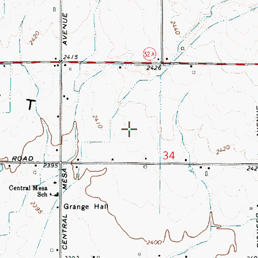 Topographic Map of Emmett Bench, ID