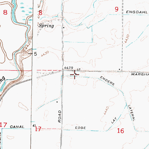 Topographic Map of Enders Lateral, ID
