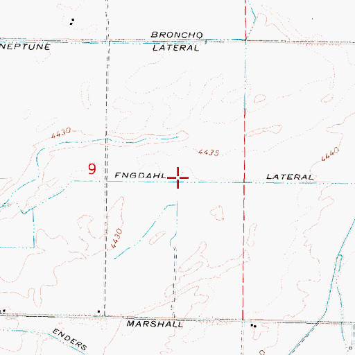 Topographic Map of Engdahl Lateral, ID
