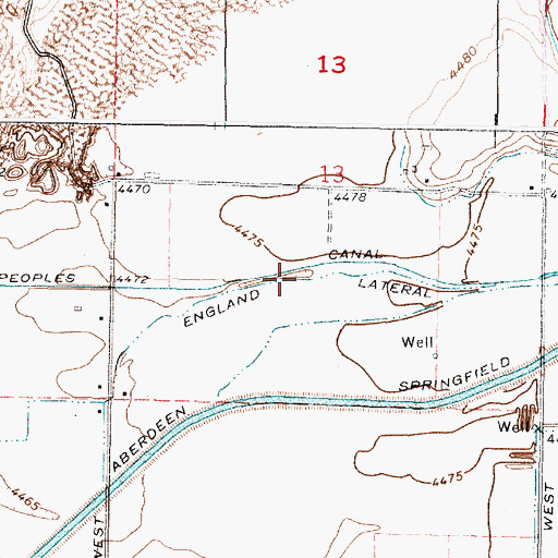 Topographic Map of England Lateral, ID