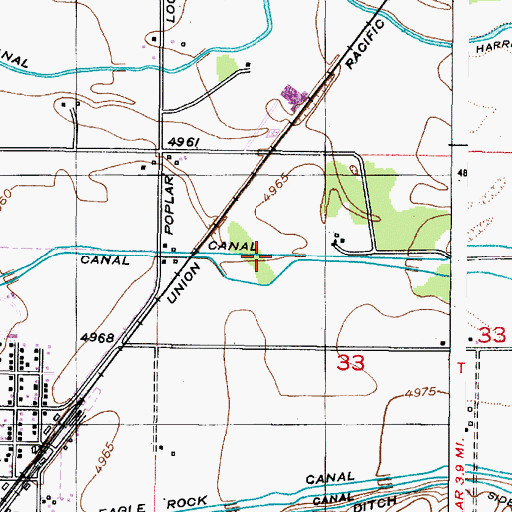 Topographic Map of Enterprise Canal, ID