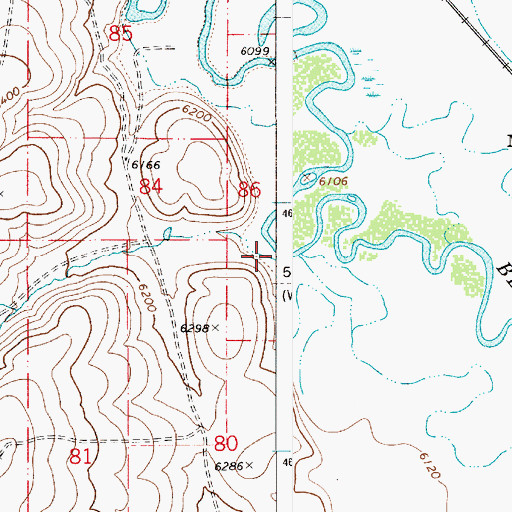 Topographic Map of Erwine Creek, WY