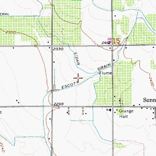 Topographic Map of Escott Drain, ID