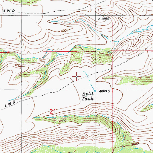 Topographic Map of Davis Spring Trail Twenty-eight, AZ