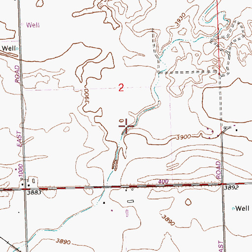 Topographic Map of F Canal, ID