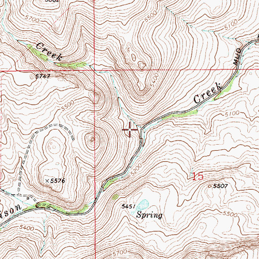 Topographic Map of Fall Creek, ID
