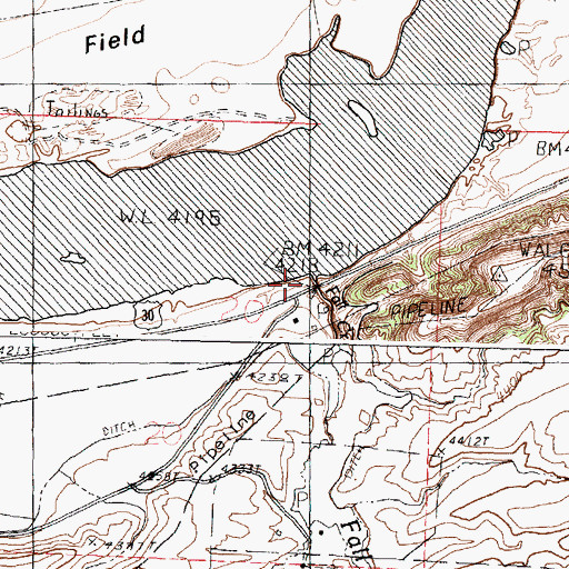 Topographic Map of Fall Creek, ID