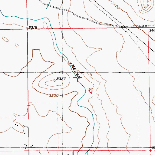 Topographic Map of Feeder Canal, ID