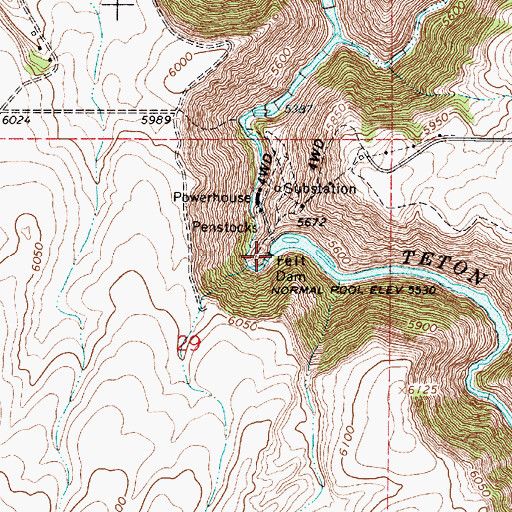 Topographic Map of Felt Dam, ID