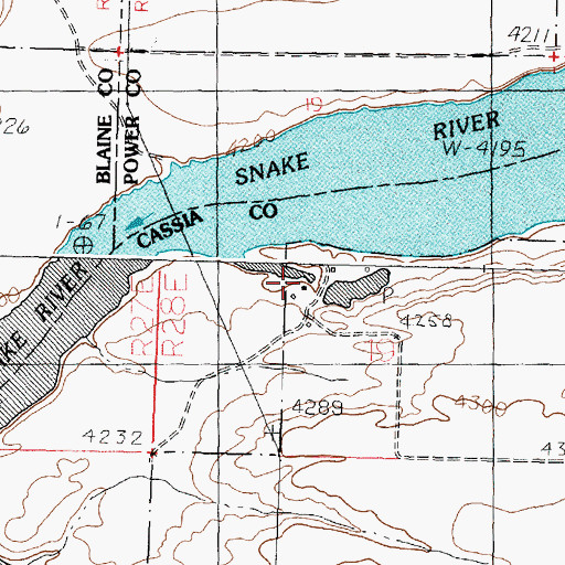 Topographic Map of Fenstermaker Ranch, ID