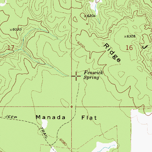 Topographic Map of Fenwick Spring, ID