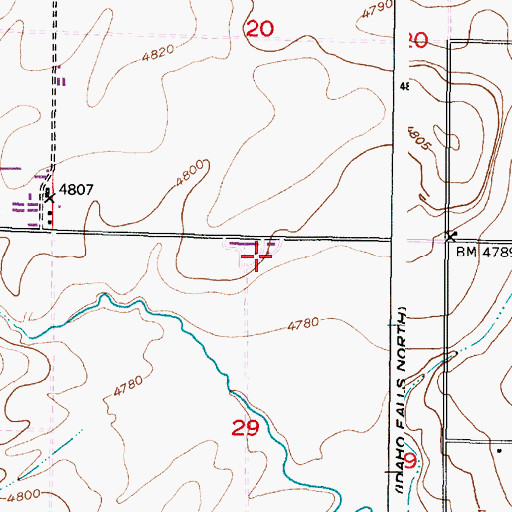 Topographic Map of Hayes Lateral, ID
