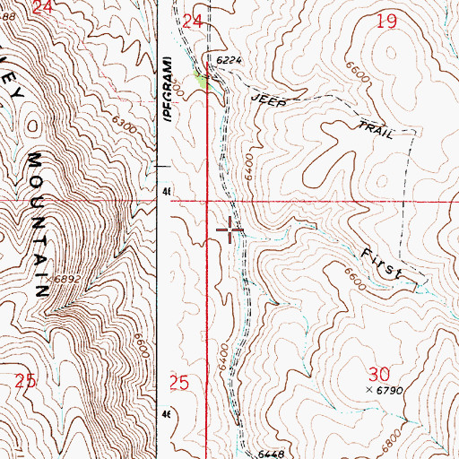 Topographic Map of First Hollow, ID