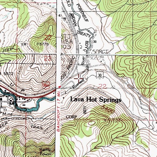 Topographic Map of Fish Creek, ID