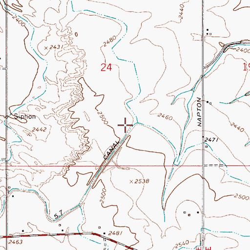 Topographic Map of Five and Seventenths Canal, ID