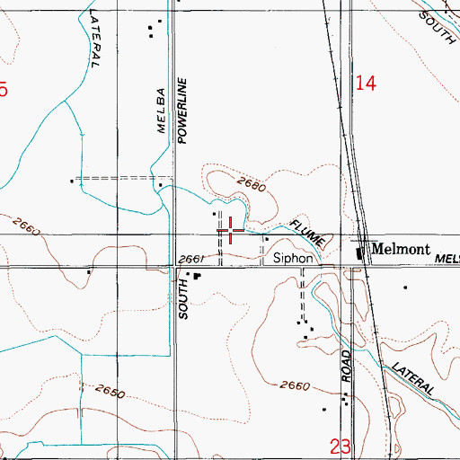 Topographic Map of Flume Lateral, ID