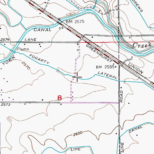 Topographic Map of Fogarty Lateral, ID