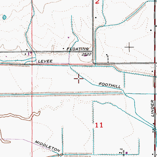 Topographic Map of Foothill Ditch, ID