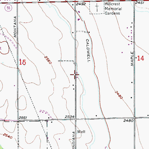 Topographic Map of Forest Canal, ID