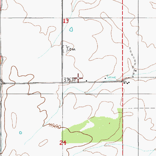 Topographic Map of Forest Lawn School, ID