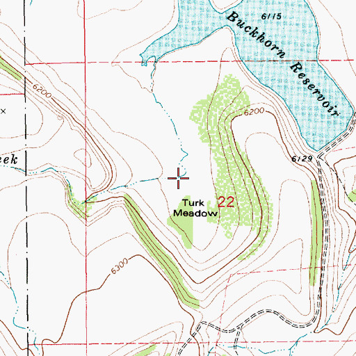 Topographic Map of Fork Meadow, ID