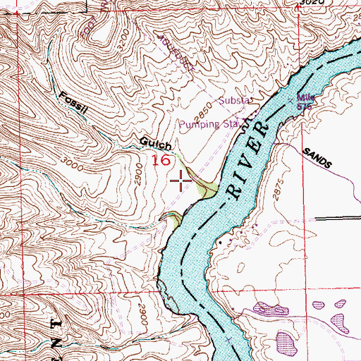 Topographic Map of Fossil Gulch, ID