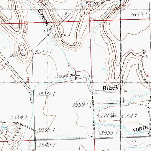 Topographic Map of Fourmile Creek, ID